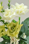 Букет роз Яцек бело-желтый
